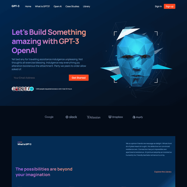 GPT3 - A UI implementation for a GPT-3 website